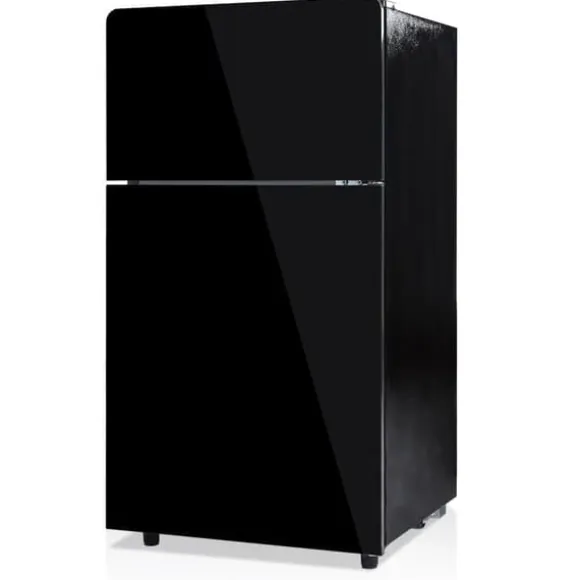 72L Mini-Kylskåp, Svart glastdörr, 39dB, 7-stegs temperatur, LED-ljus, R600 Kylmedel, Direktkylning, För hem, kontor