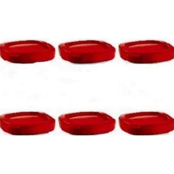 Lock för MOULINEX Multi Délices röda yoghurtkrukor - Set om 6