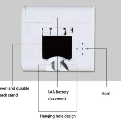 Lollanda Digital Kökstimer 2-pack, Köks-Timer - Magnetisk, Digital Timer med Magnet & LCD-display, Vit med Ställ