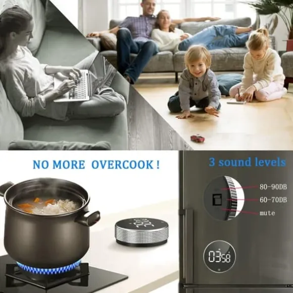 Lollanda Digital Timer med Magnet & LED-display - Kökstimer