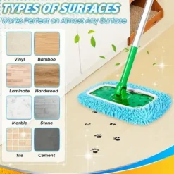 Lollanda Ersättande Tygskydd för Swiffer Mopp 4-pack – Återanvändbara Mopptorkar för Våt och Torr Rengöring