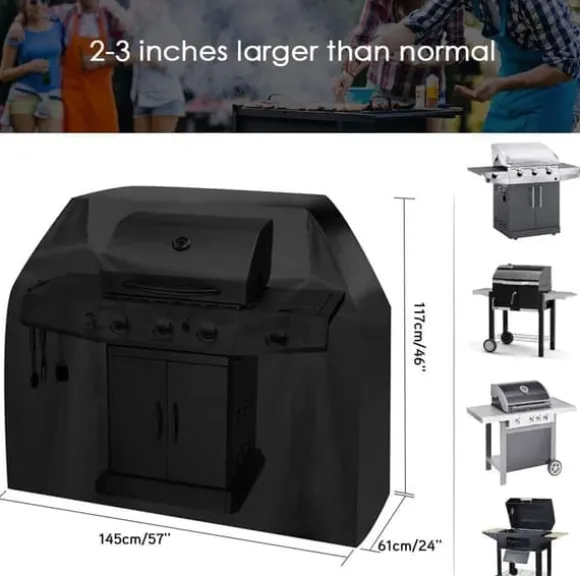 Lollanda Vattentätt Grillskydd 145x61x117 cm - 210D Oxford, UV-skydd för Grill Skydd