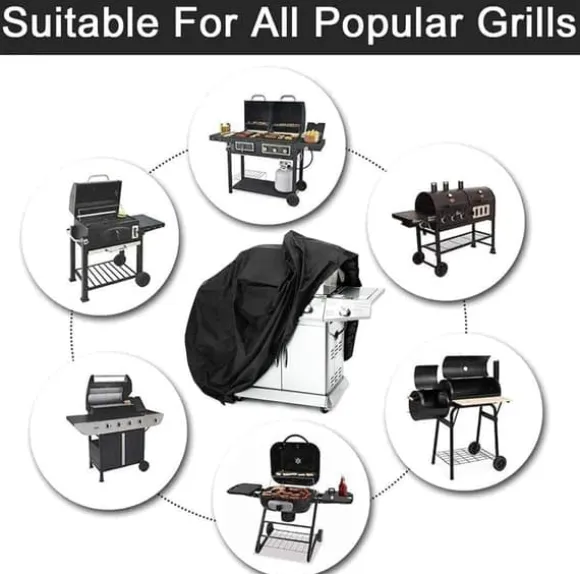 Lollanda Vattentätt Grillskydd 145x61x117 cm - 210D Oxford, UV-skydd för Grill Skydd