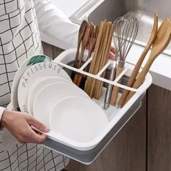 Lollanda Vikbar Diskställ 36.5 cm, Hopfällbart Diskställ i grått - Plast, Dräneringsbricka, Kök, Diska, Camping