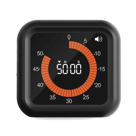 Lollanda Visuell Timer 11 timmar 59 minuter,Uppladdningsbar Timer med Magnet & Stativ, Justerbar Volym