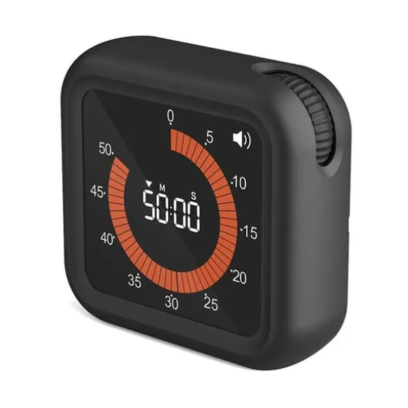 Lollanda Visuell Timer 11 timmar 59 minuter,Uppladdningsbar Timer med Magnet & Stativ, Justerbar Volym