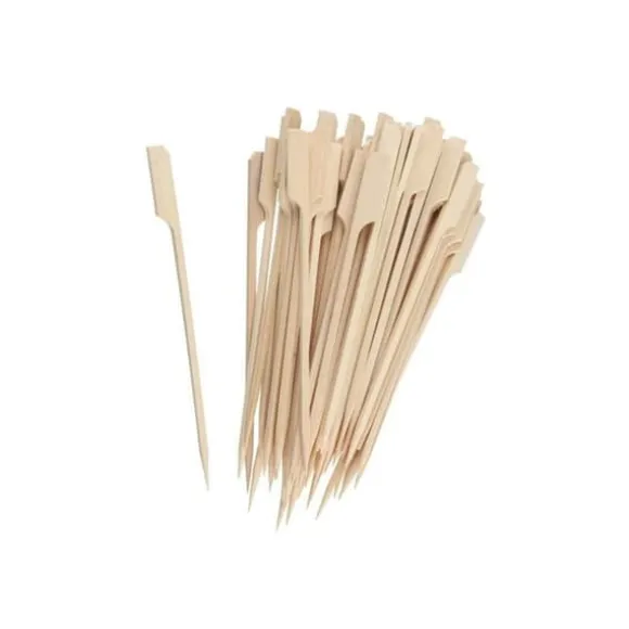 Lot med 50 spett för grillspett 15 cm i FSC-bambus Fackelmann Basic