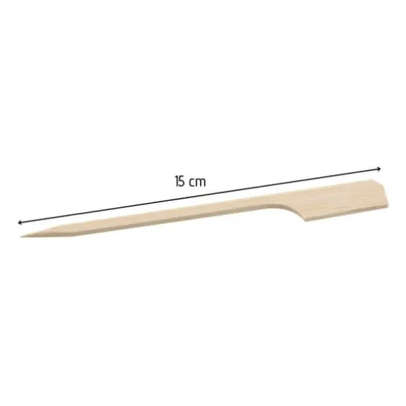Lot med 50 spett för grillspett 15 cm i FSC-bambus Fackelmann Basic