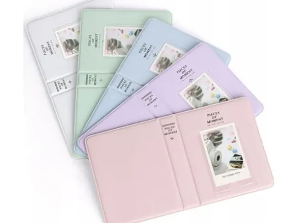 LoveInstant Fotoalbum 64 st. för Fujifilm INSTAX Mini 12 11 40 9 8 7s EVO LiPlay Link 2 SE / Pastellgrön