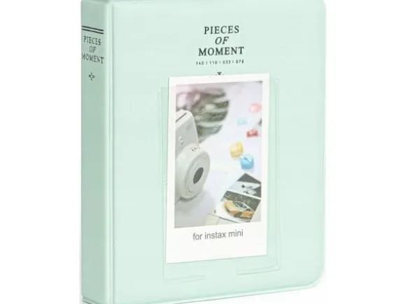 LoveInstant Fotoalbum 64 st. för Fujifilm INSTAX Mini 12 11 40 9 8 7s EVO LiPlay Link 2 SE / Pastellgrön