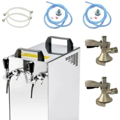 öltapp Kontakt 40/K 2-linjers torrkylningsenhet av rostfritt stål, 50 liter/h, med membranpump, KEG:5 liters adapter, KEG 2:5 liters adapter