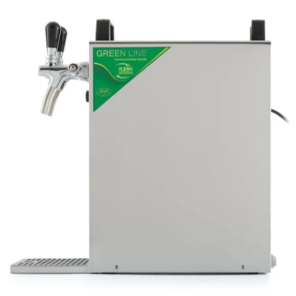 Öltapp- kontakt 40 2-sidigt torrkylare, kontinuerlig kylare 50 liter / h, inkl. Dispenserspelare, Green Line, KEG:Type M, KEG 2:utan