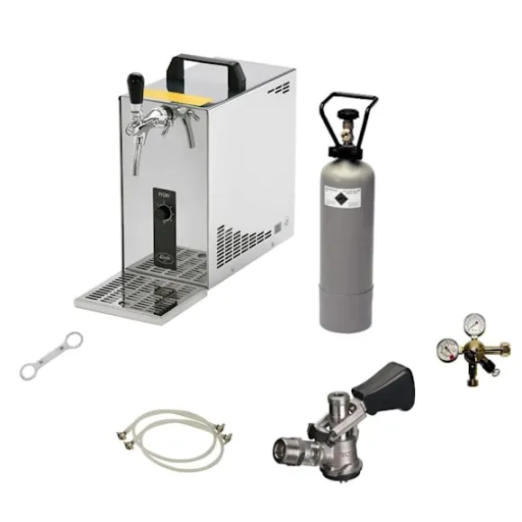 Öltapp, öldispenser, ölmaskin, ölautomat, ölkylare PYGMY 25, en linje torr kylare, 35 liter/h -Bierkoffer, waterchiller, Green Line, KEG:utan