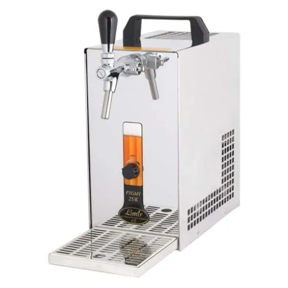 Öltapp, öldispenser, ölmaskin PYGMY 25 / K med membranpump, 1-sidigt torrkylningsanordning av stål, 35 liter/h, inkl dispenser, Green Line, KEG:Type D | CDON