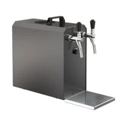 Öltapp, öldispenser, ölmaskin STREAM 50 ölväska, genomströmningskylare, 2-rads torrkylare, 55 liter/h SVART UTGÅNG, KEG 2:Type M, KEG:NC Adapter
