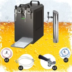 Öltapp - STREAM 80K ölväska, genomströmningskylare, 2-rads torrkylare, KEG 2:Type G, KEG:KeyKeg