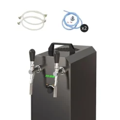 Öltapp STREAM 50K med luftpump ölkorg, flödeskylare 2-ledare torrkylare, upp till 55 liter/h - BLACK EDITION, KEG 2:Type D, KEG:NC Adapter