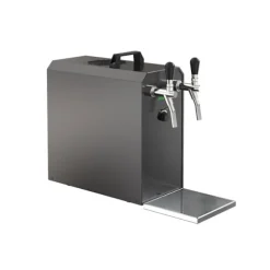 Öltapp STREAM 50K med luftpump, ölväska, genomströmningskylare 2-radig torr svalare, upp till 55 liter / h - SVART UTGÅNG, KEG:utan, KEG 2:Type A