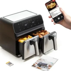 Luftfritös - InnovaGoods - 8L - Modern design - Variabel temperatur - 100 recept