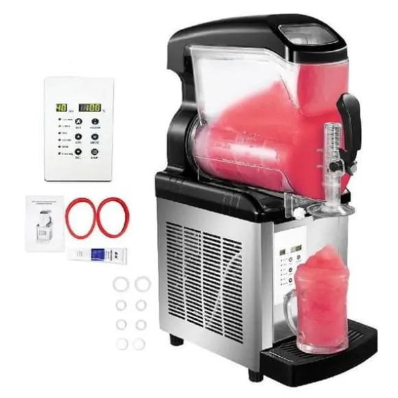 6L 450W slush maskin för hemmabruk, 4 valbara lägen, effektiv kylning, 360° omrörning, lätt att använda, lätt att rengöra