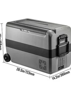 50L 45W 12/24V DC 100-240V AC bärbart bil- och hemkylskåp med kompressor, dubbelzon, APP-kontroll, med bilbatteriskydd