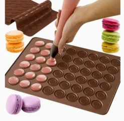 Macaron Kakform i Silikon / Form - 48 platser