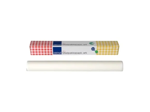 Madpakkepapir, ABENA, 27x33cm, bleget, papir/virgin, 50 ark - (18 stk.)