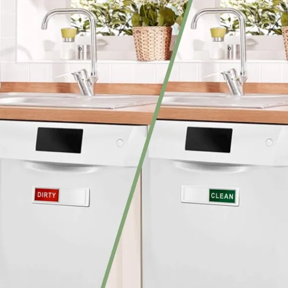 Magnet för diskmaskin REN / SMUTSIG skylt Röd/grön