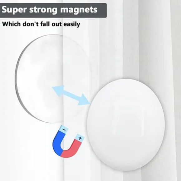 Magnetiska duschdraperivikter, Använd för viktat duschdraperifoder, flaggvikter, undvik att blåsa runt, Arbeta för draperier, bordsduk, flagga (vit) | CDON