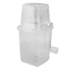 Manuell Ice Crusher Liten bärbar rakapparat Handmanövrerad Snow Cone Machine for Home Transparent