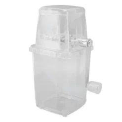 Manuell Ice Crusher Liten bärbar rakapparat Handmanövrerad Snow Cone Machine for Home Transparent