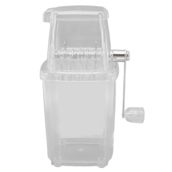 Manuell Ice Crusher Liten bärbar rakapparat Handmanövrerad Snow Cone Machine for Home Transparent
