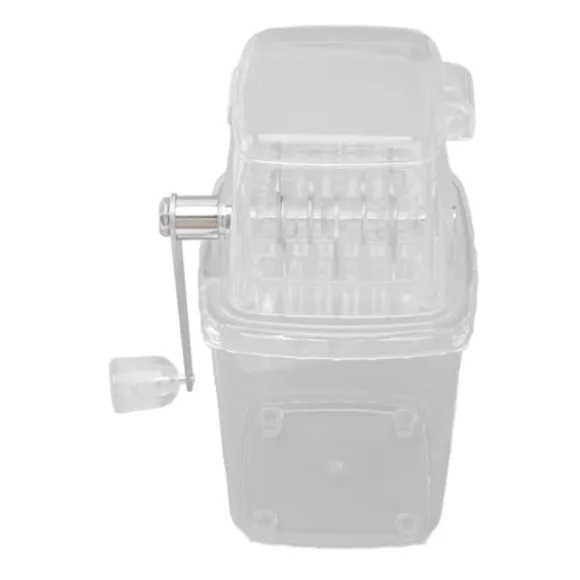 Manuell Ice Crusher Liten bärbar rakapparat Handmanövrerad Snow Cone Machine for Home Transparent