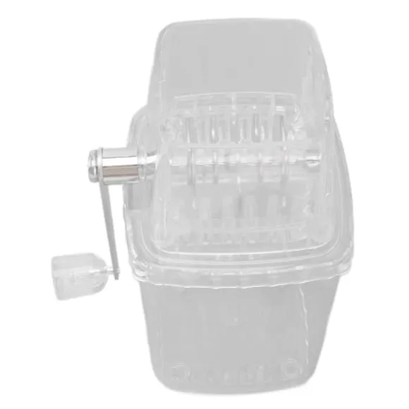 Manuell Ice Crusher Liten bärbar rakapparat Handmanövrerad Snow Cone Machine for Home Transparent