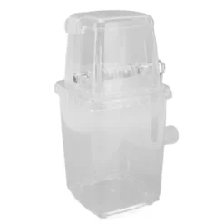Manuell Ice Crusher Liten bärbar rakapparat Handmanövrerad Snow Cone Machine for Home Transparent
