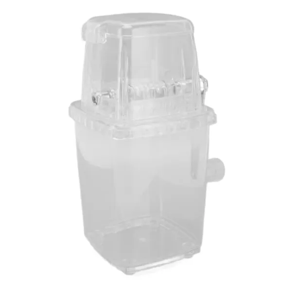 Manuell Ice Crusher Liten bärbar rakapparat Handmanövrerad Snow Cone Machine for Home Transparent