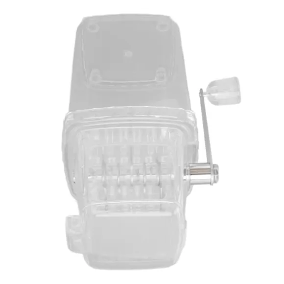 Manuell Ice Crusher Liten bärbar rakapparat Handmanövrerad Snow Cone Machine for Home Transparent