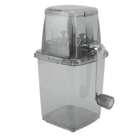 Manuell Ice Crusher Liten bärbar rakapparat Handdriven Snow Cone Machine for Home Grey