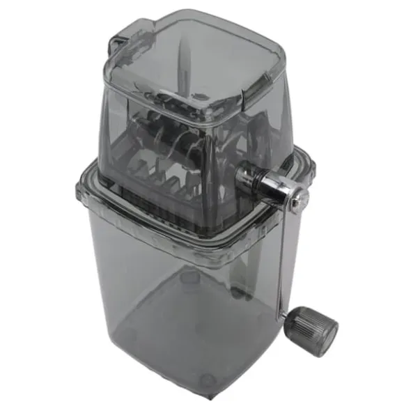 Manuell Ice Crusher Liten bärbar rakapparat Handdriven Snow Cone Machine for Home Grey