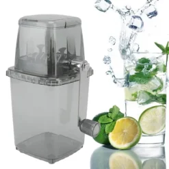 Manuell Ice Crusher Liten bärbar rakapparat Handdriven Snow Cone Machine for Home Grey