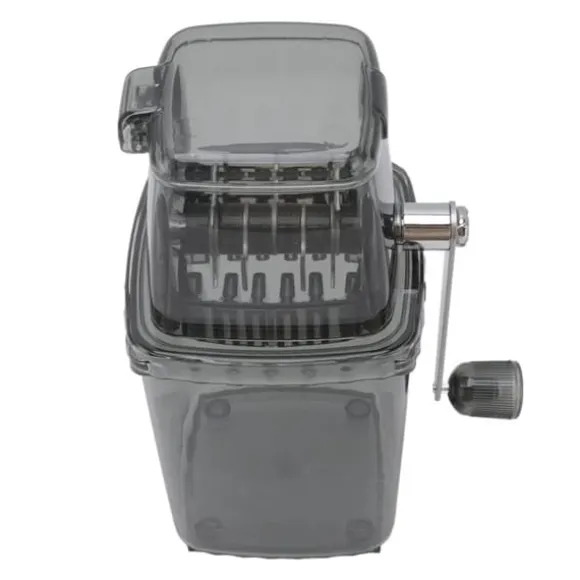 Manuell Ice Crusher Liten bärbar rakapparat Handdriven Snow Cone Machine for Home Grey