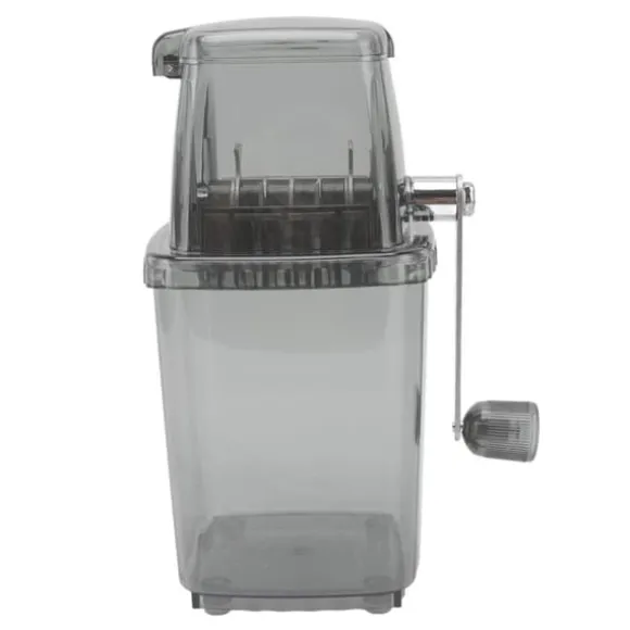 Manuell Ice Crusher Liten bärbar rakapparat Handdriven Snow Cone Machine for Home Grey