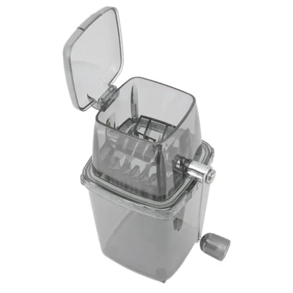 Manuell Ice Crusher Liten bärbar rakapparat Handdriven Snow Cone Machine for Home Grey