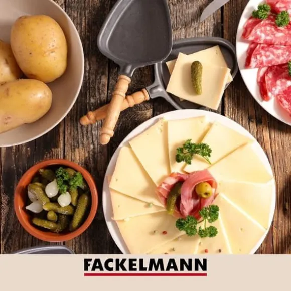 Manuell potatispress och gaffel med 3 tänder för potatis Fackelmann