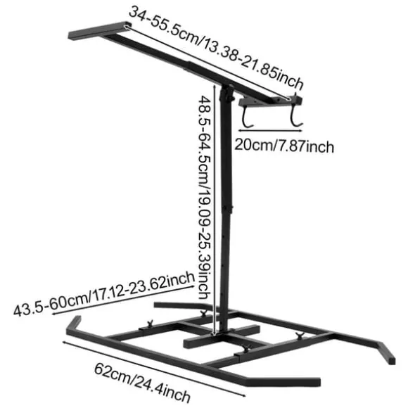 Manuell soppress - Avfallskomprimator - Höjdjusterbar 48,5–64,5 cm (3 nivåer) - Stål - Ugnshärdad lack - Svart