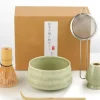 Matcha Kit-Kit Matcha-Matcha Set-5 delar, med matcha visp, matcha sked, matcha skål, skedhållare, matcha sikt.