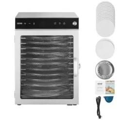Matdehydrator, 12 brickor, 35,5x47,3x49,5 cm, rostfritt stål