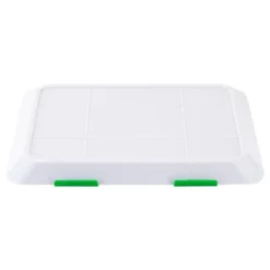 Matförvaringsbrickor - Set om 4 - Tätslutande, Återanvändbara, Stapelbara, Rektangulära 30×20 cm - Grön