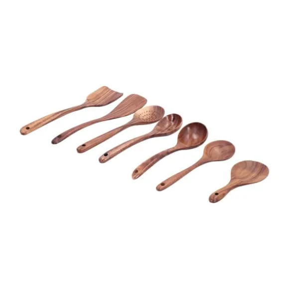 Matlagningssked Spatel Set Långt Handtag Köksredskap Matlagningsverktyg för Hemmabruk Non-Stick Pan