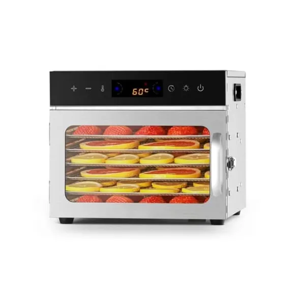 Mattorkarmaskin 6 Brickor, Rostfritt Stål 400W, Jerky Frukttorkning, Hög Effektivitet